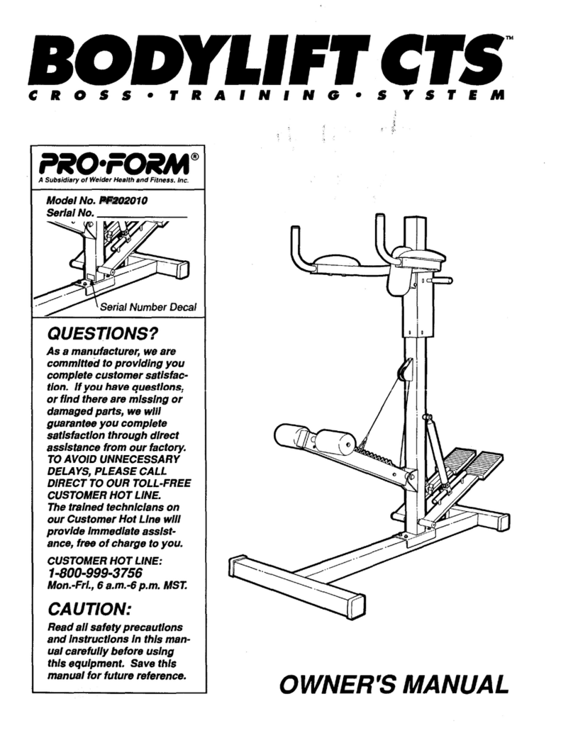Pro-Form PF202010 User manual Pro-Form PF202010 User manual