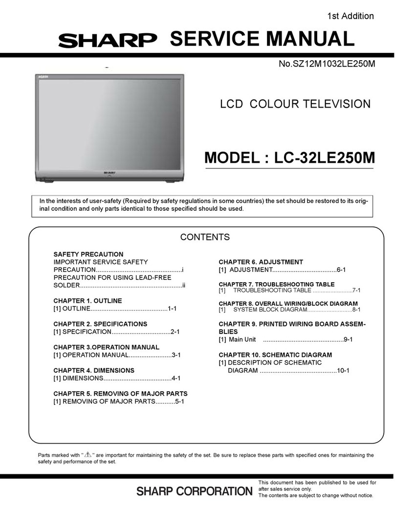 Sharp LC-32LE250M User manual Sharp LC-32LE250M User manual