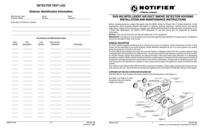 Notifier DHX-502 Installation and maintenance instructions