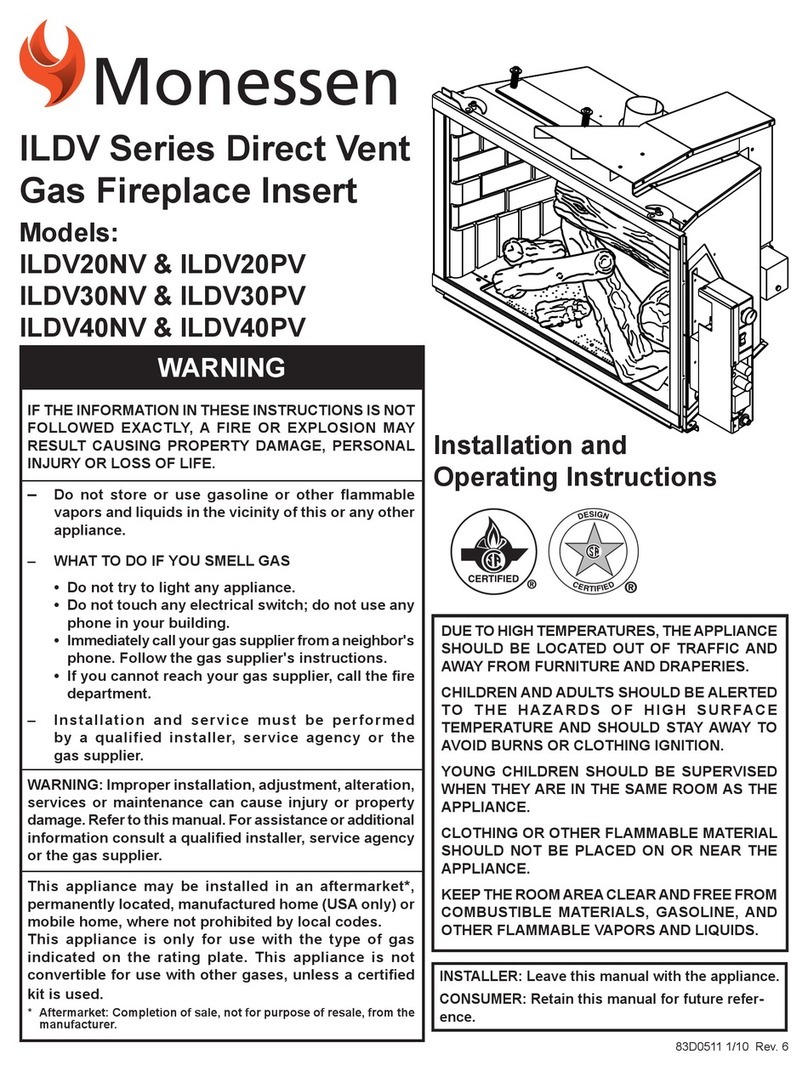 Monessen Hearth ILDV20NV User manual
