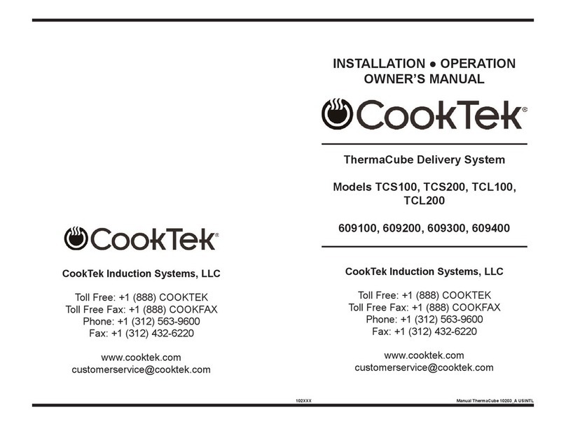 CookTek TCS100 owner's manual