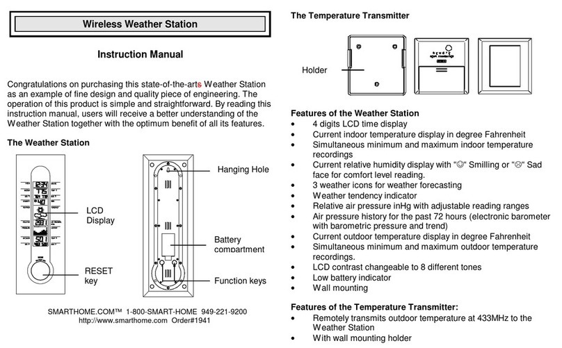 smart home Wireless Weather Station instruction manual