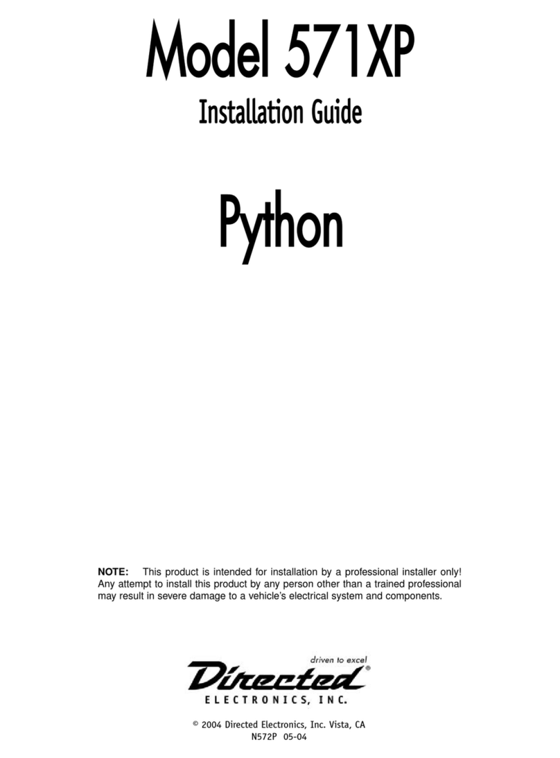 Directed Electronics Python 571XP User manual