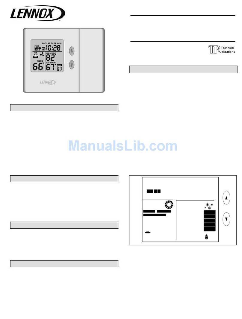 Lennox ComfortSense L3722C User manual Lennox ComfortSense L3722C User manual
