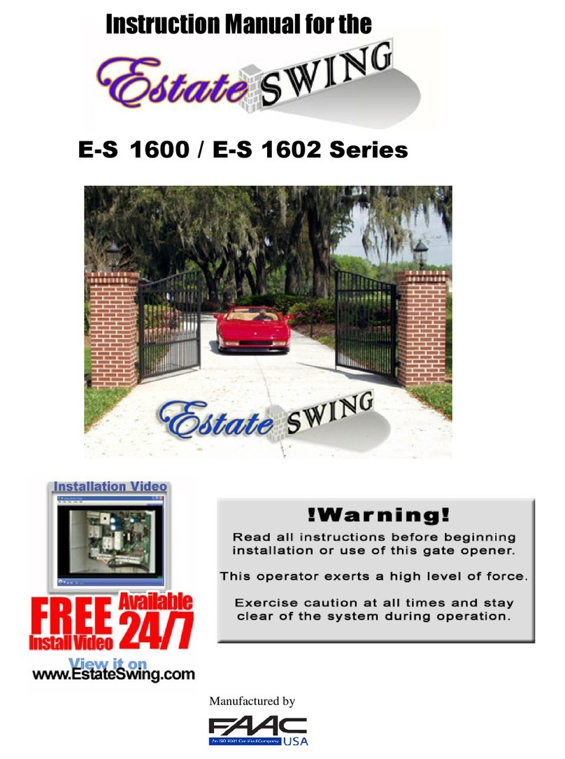 FAAC Estate Swing E-S 1600 Series instruction manual