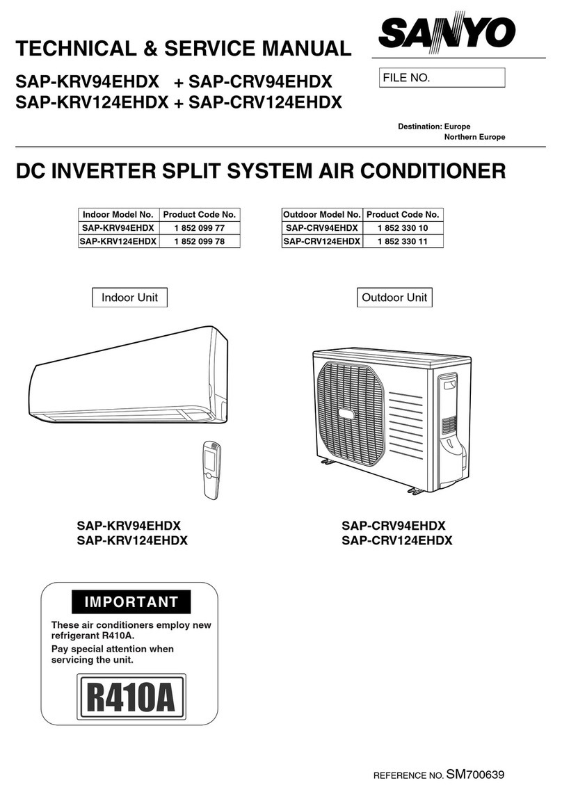 Sanyo SAP-KRV94EHDX Operating manual
