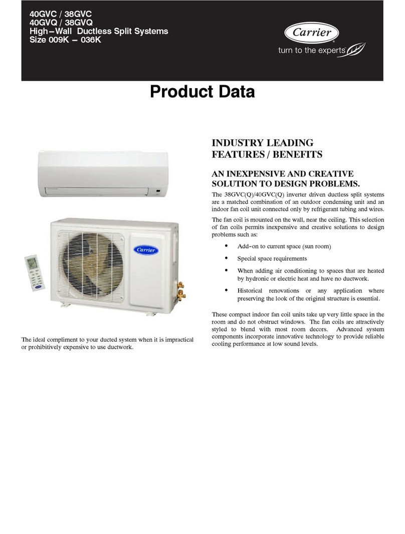 Carrier 40GVC / 38GVC Operation manual