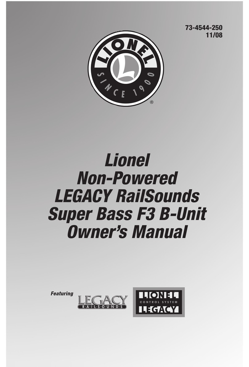 Lionel Non-Powered LEGACY RailSounds Super Bass F3... User manual