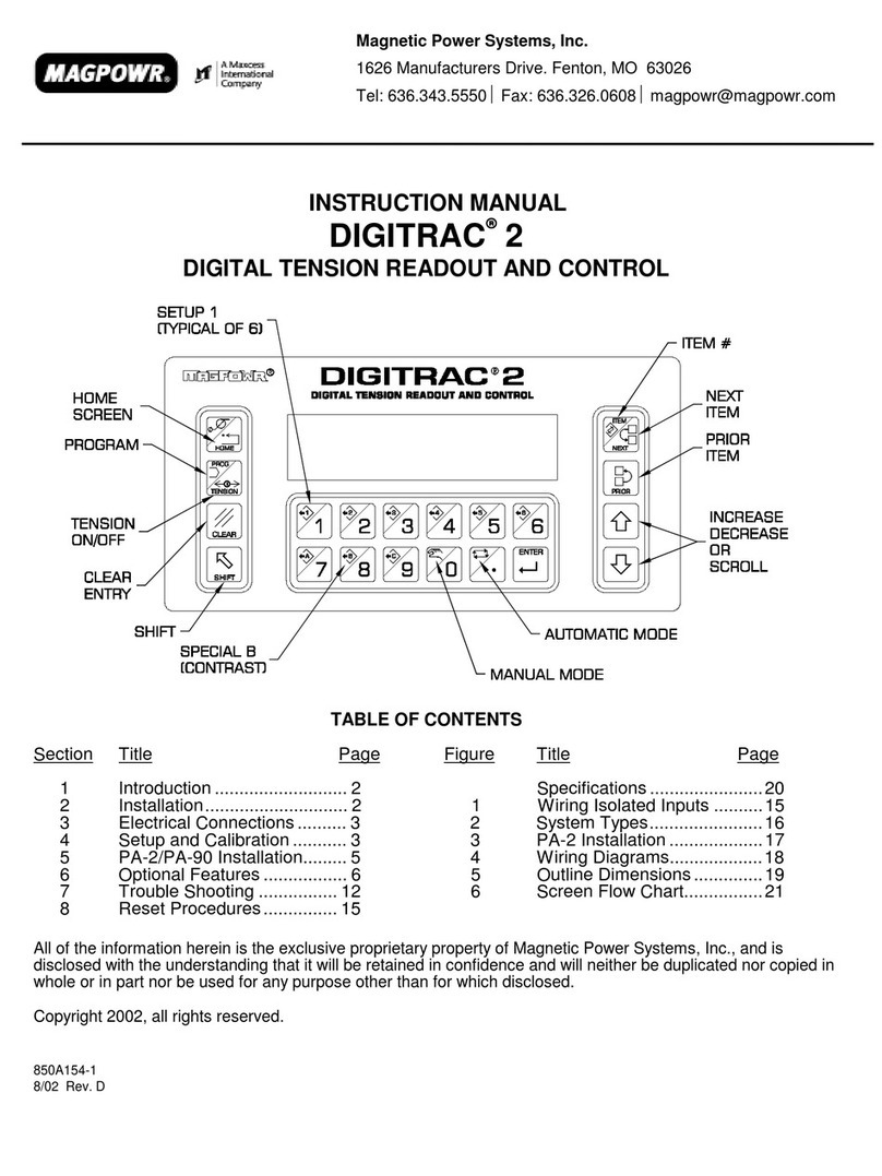 Magpowr DIGITRAC 2 instruction manual