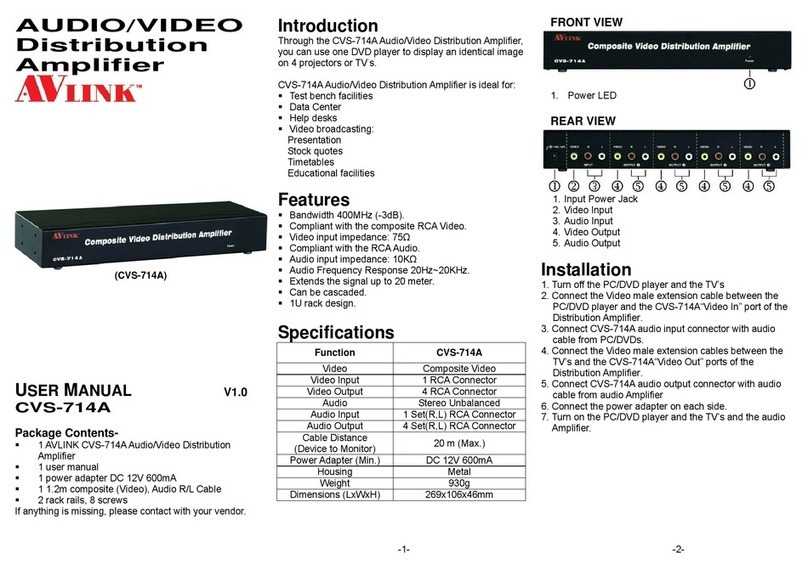 AVLink CVS-714A User manual