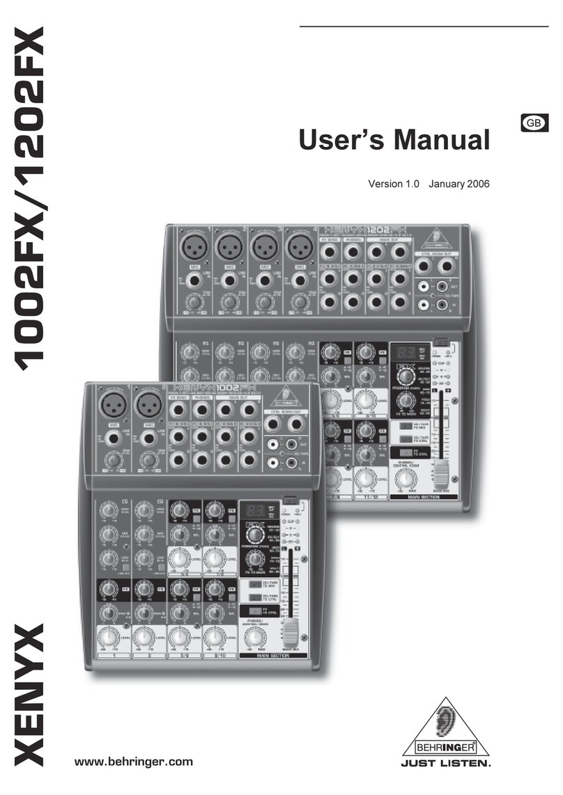 Behringer XENYX 1002FX User manual