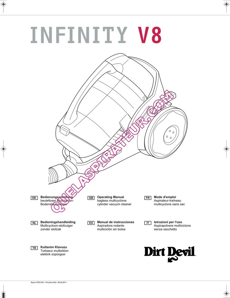 Dirt Devil Infinity V8 User manual