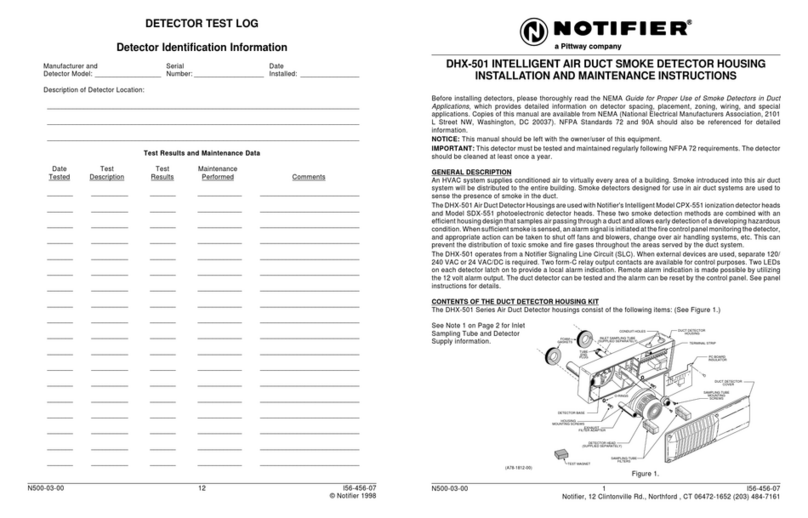 Notifier DHX-501 User manual