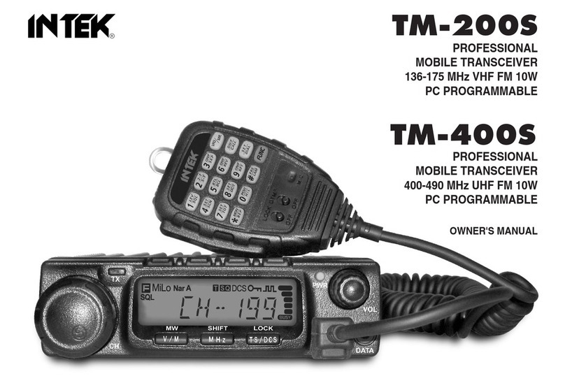 Intek TM-200S owner's manual