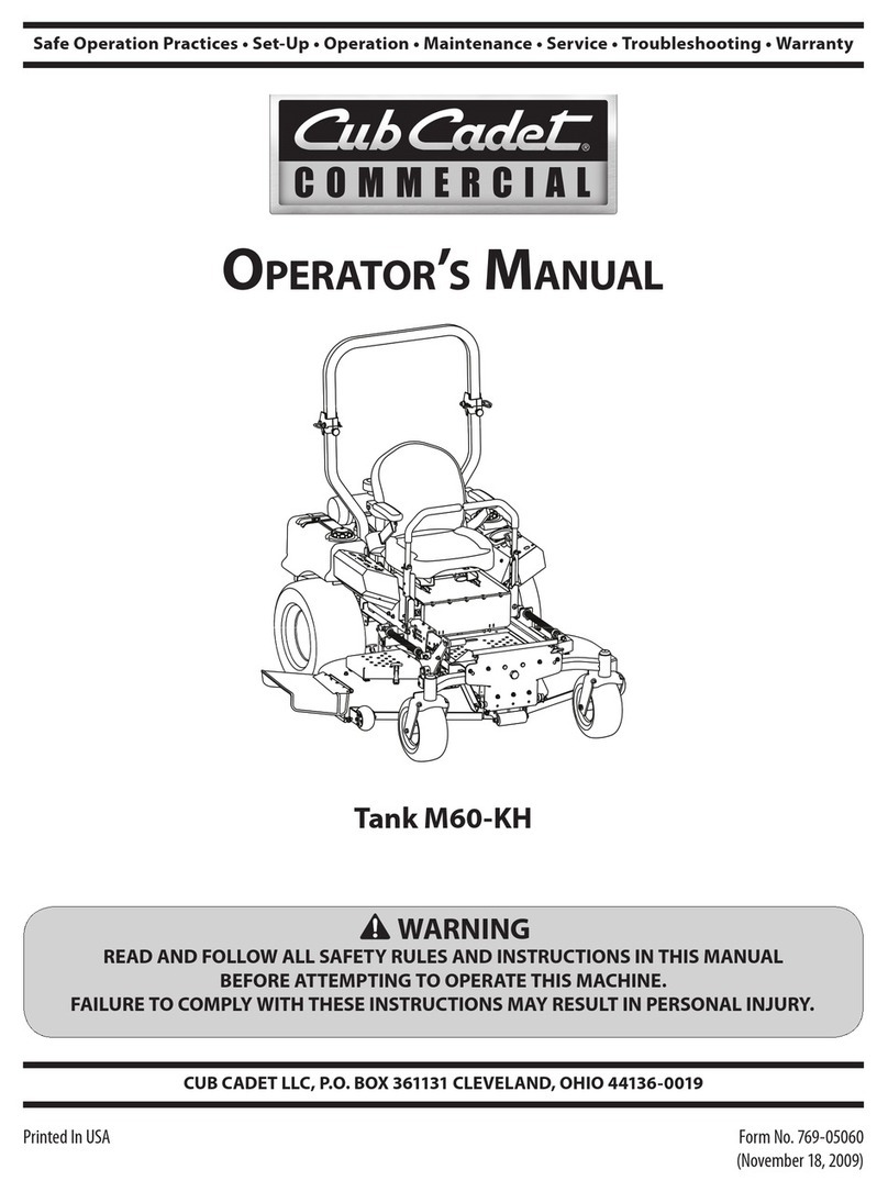 Cub Cadet Tank M60-KH User manual