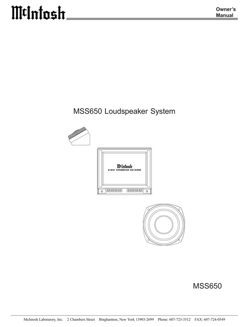 McIntosh MSS650 User manual