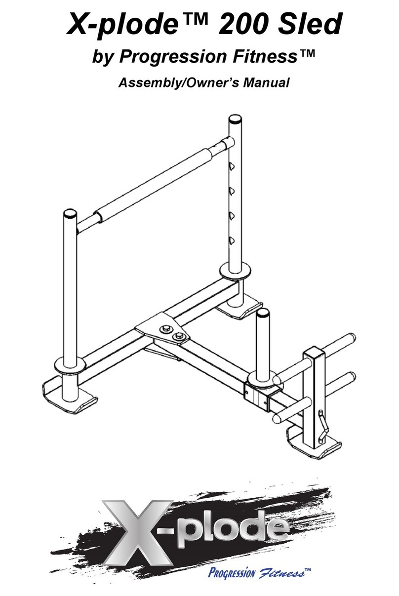 Progression Fitness X-plode 200 Sled Assembly & owners manual