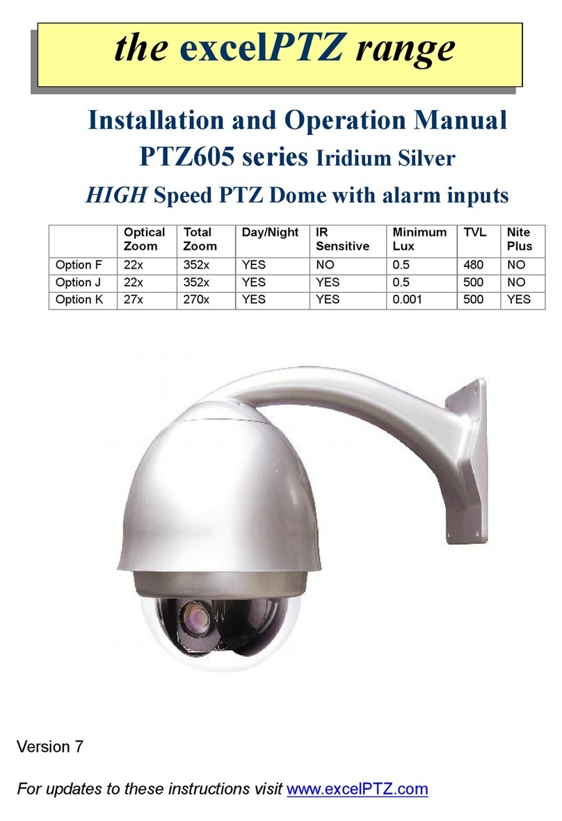 excelPTZ PTZ605 series User manual excelPTZ PTZ605 series User manual
