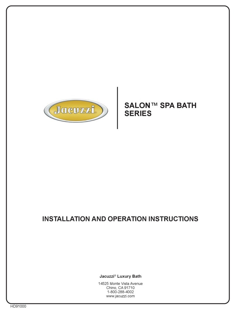Jacuzzi SALON SPA BATH SERIES User manual Jacuzzi SALON SPA BATH SERIES User manual