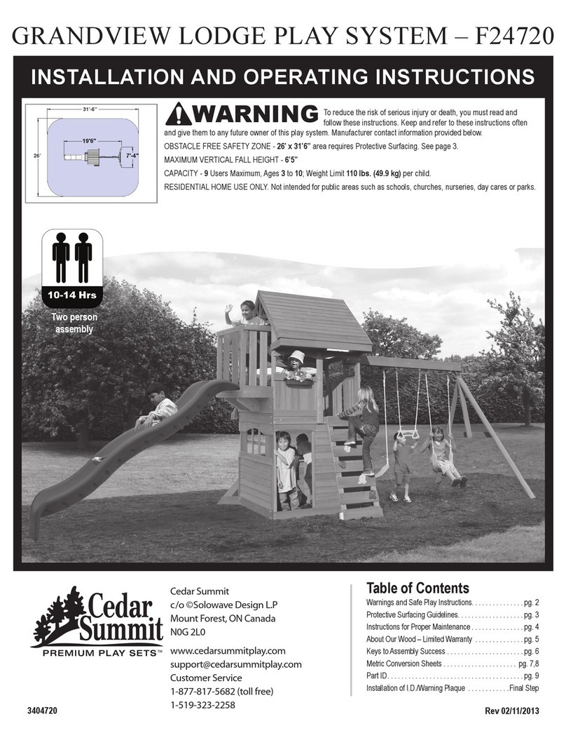 Cedar Summit F24720 Installation and operating instructions