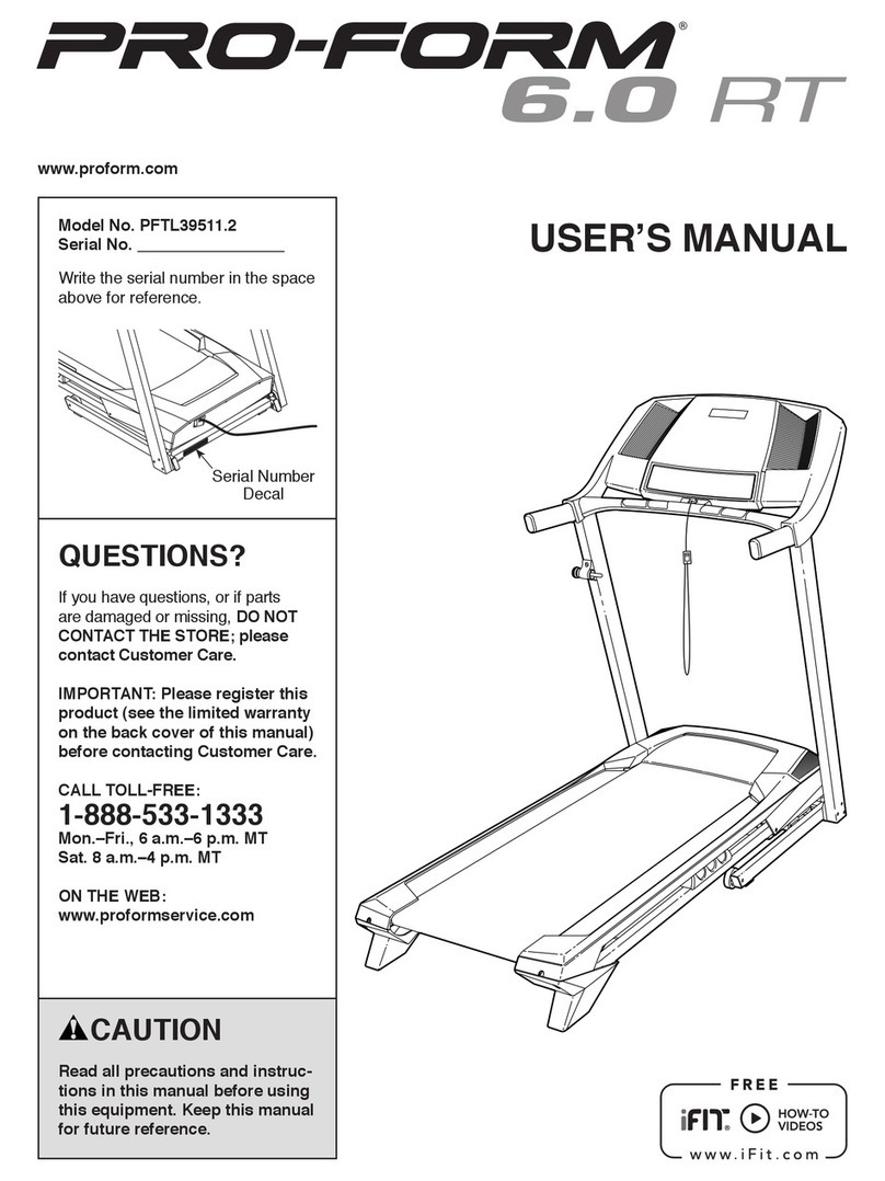 Pro-Form 6.0 RT User manual