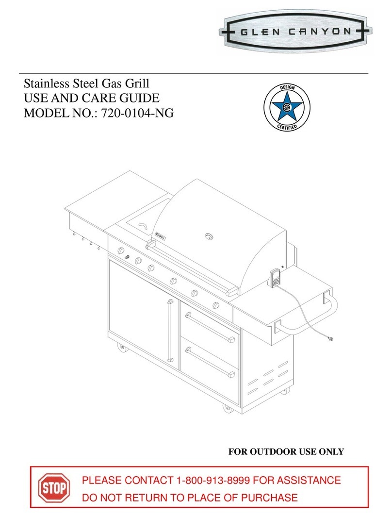 GLEN CANYON 720-0104-NG Use and care guide