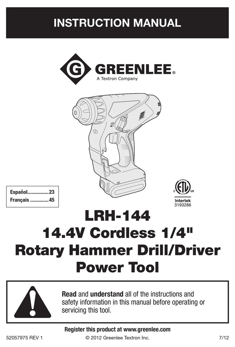 Greenlee LRH-144 instruction manual