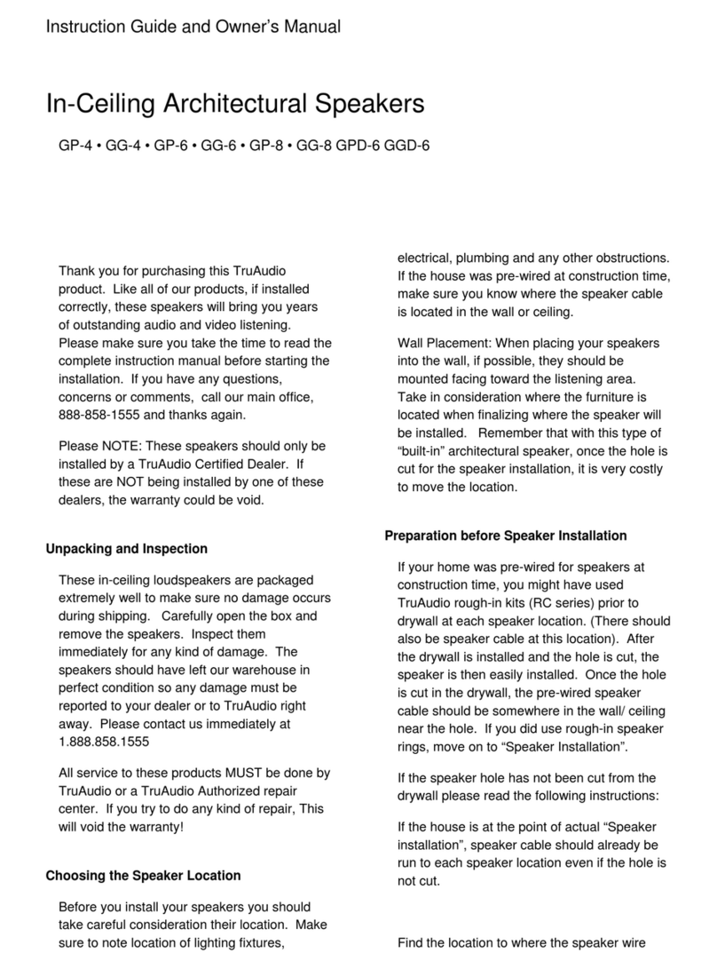 TRU Audio GP-4 Instruction guide and owner's manual