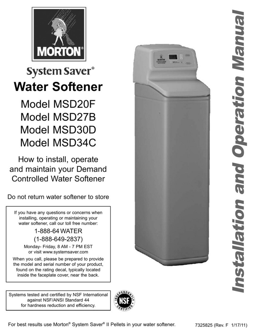 Morton System Saver MSD20F Installation and operation manual