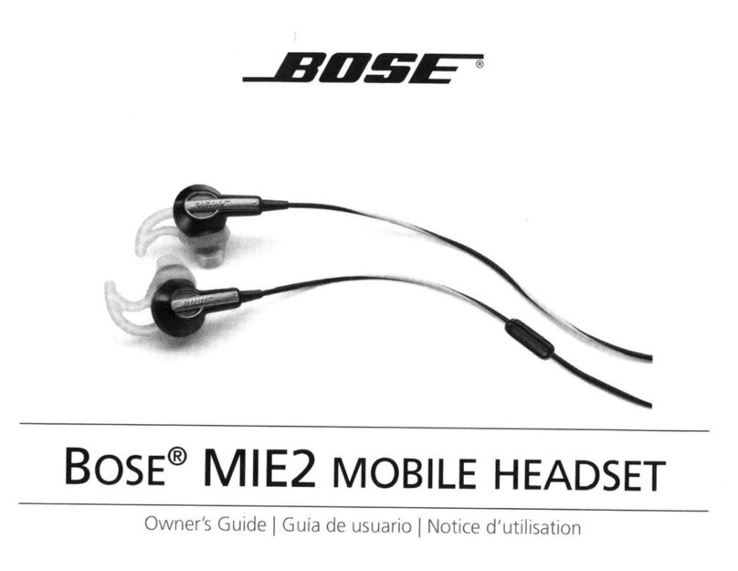 Bose MIE2 Mobile User manual
