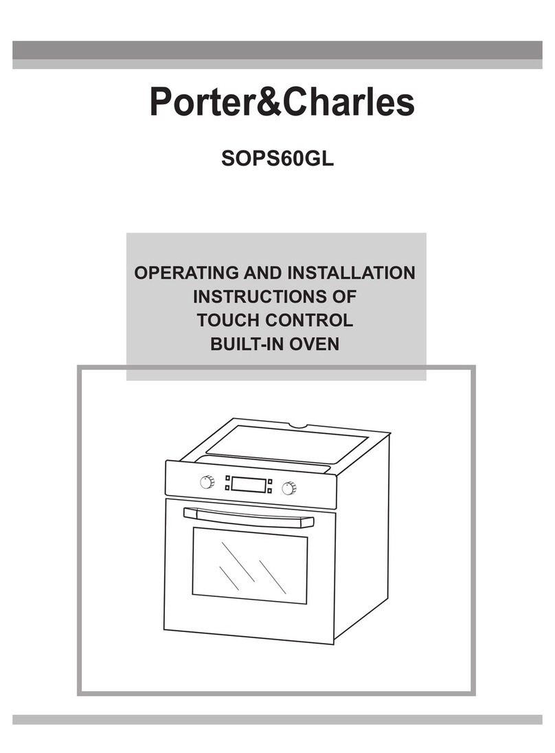 Porter&Charles SOPS60GL Operating and installation instructions Porter&Charles SOPS60GL Operating and installation instructions