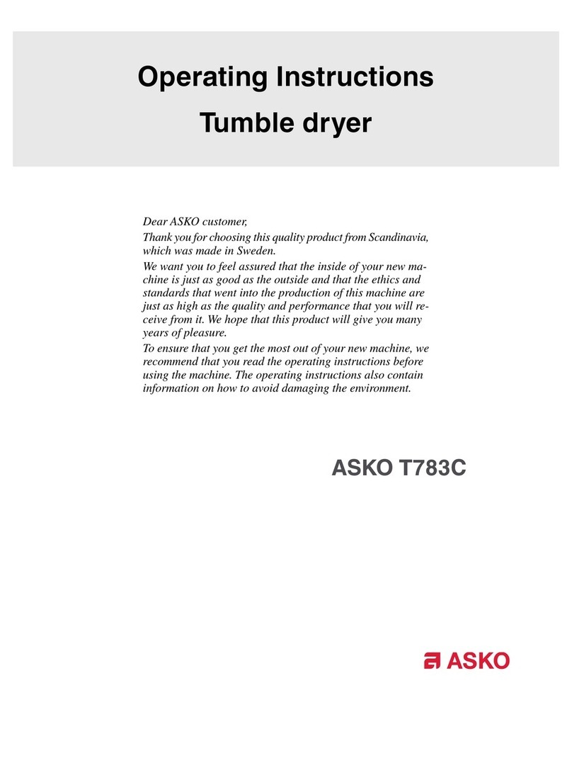Asko T783C User manual