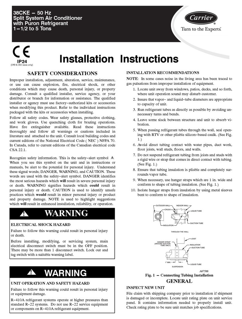 Carrier 38CKE User manual