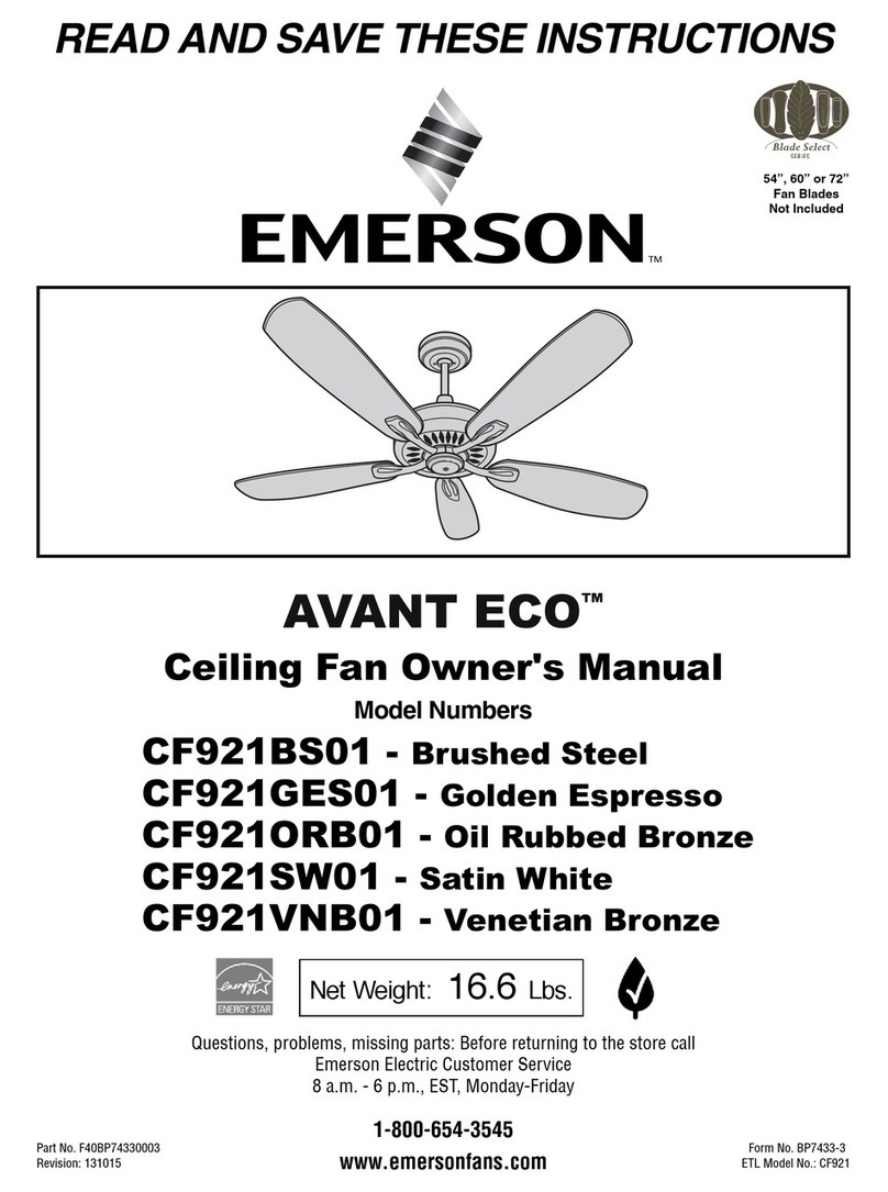 Emerson CF921BS01 User manual