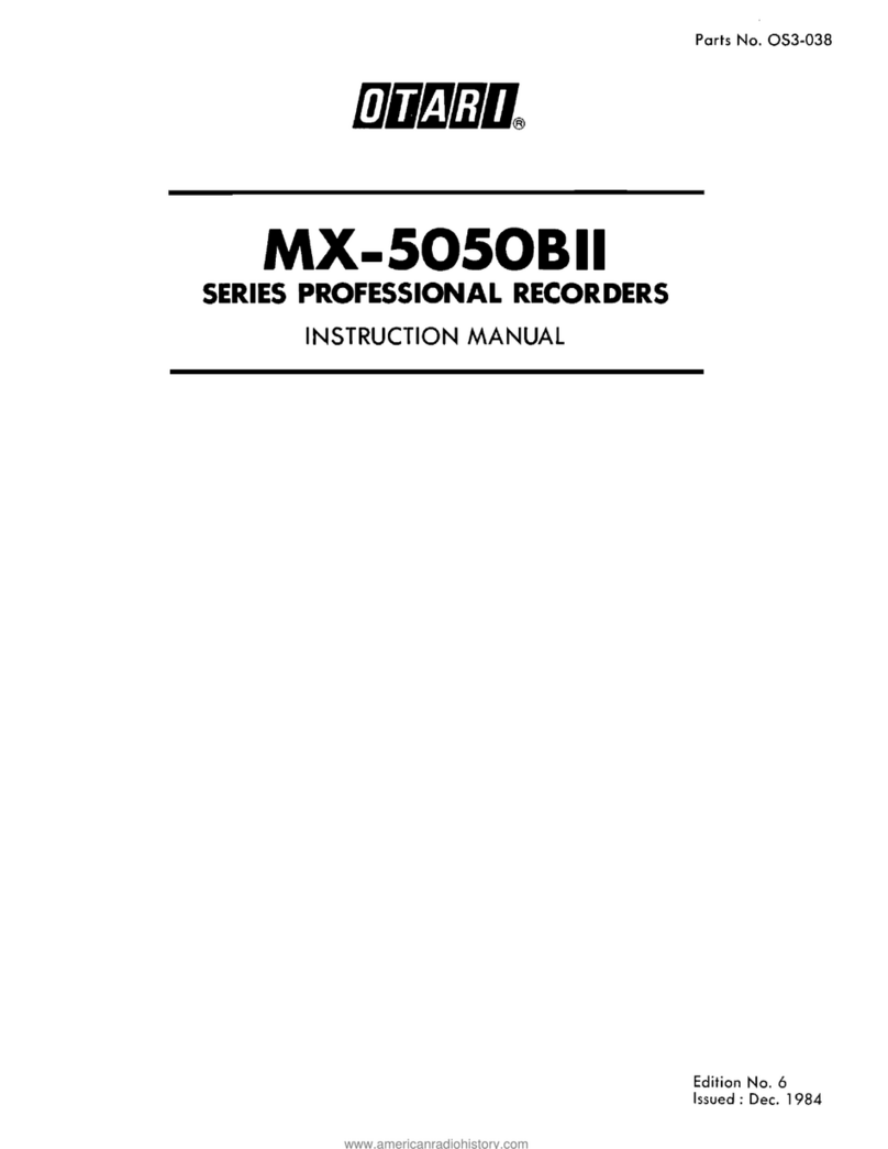 OTARI MX-5050BII Series User manual