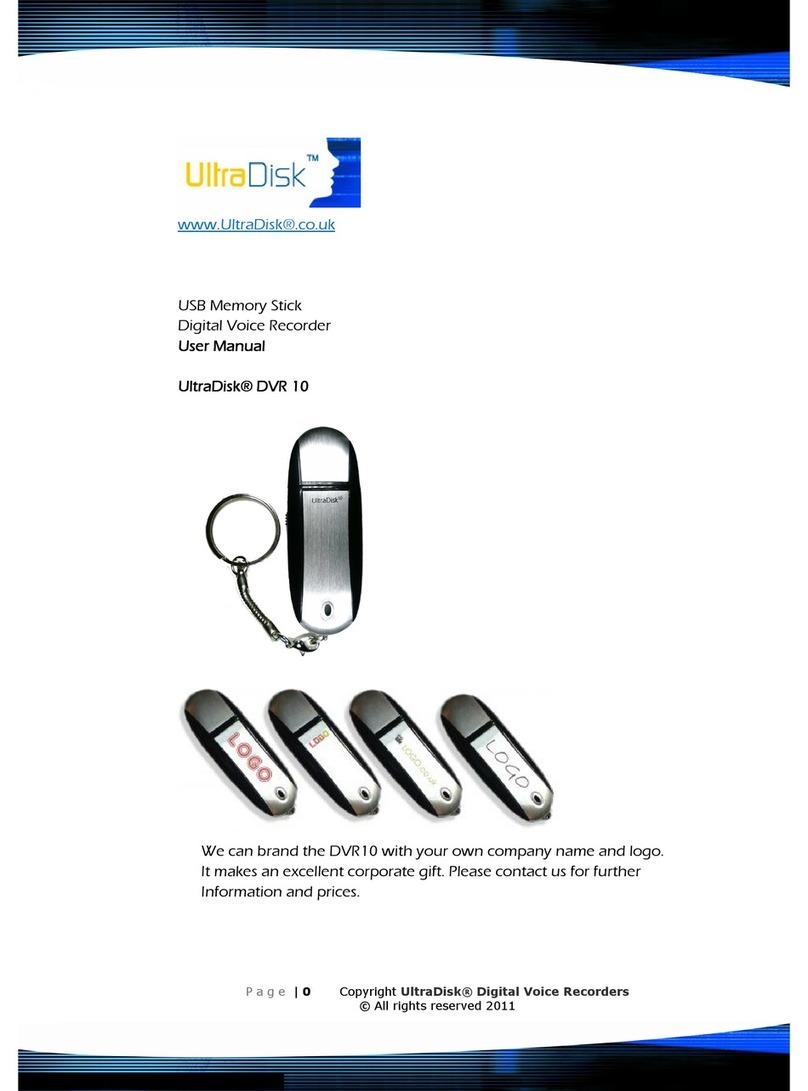 UltraDisk DVR 10 User manual