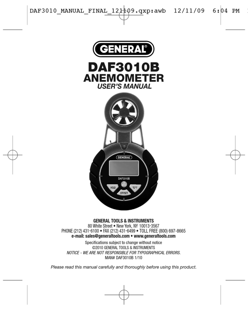 General DAF3010B User manual