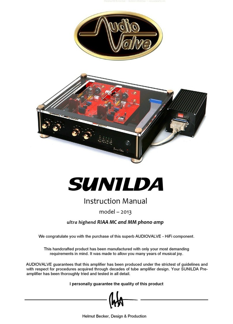 Audio Valve SUNILDA User manual