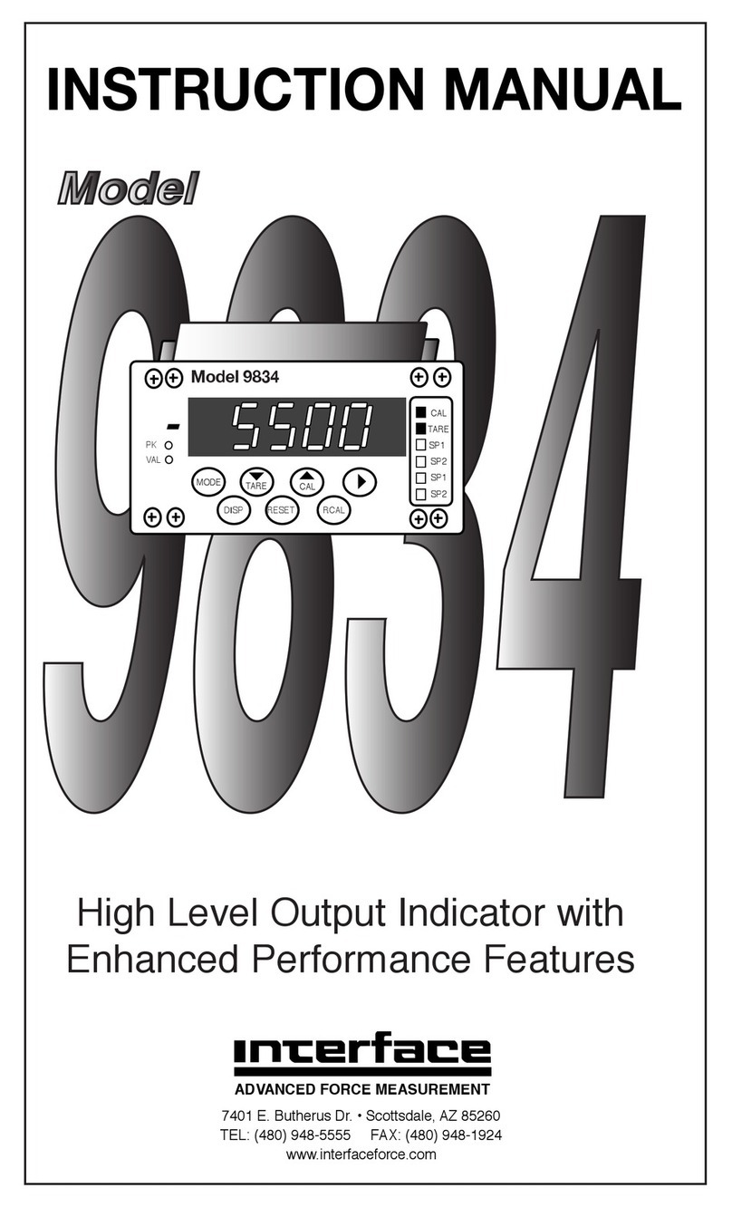 Interface 9834 User manual