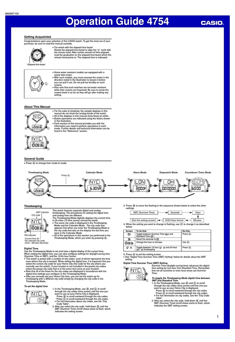 Casio 4754 User manual