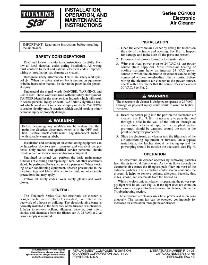 TOTALINE Star CG1000 Series User manual