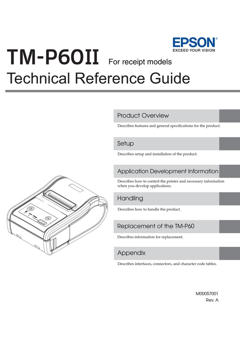 Epson TM-P60II Use and care manual