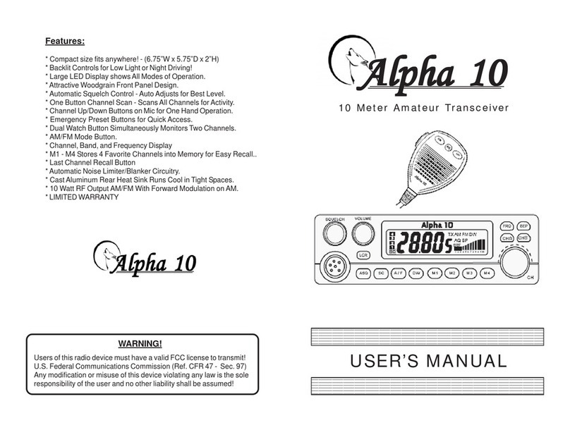 Alpha 10 10 user manual