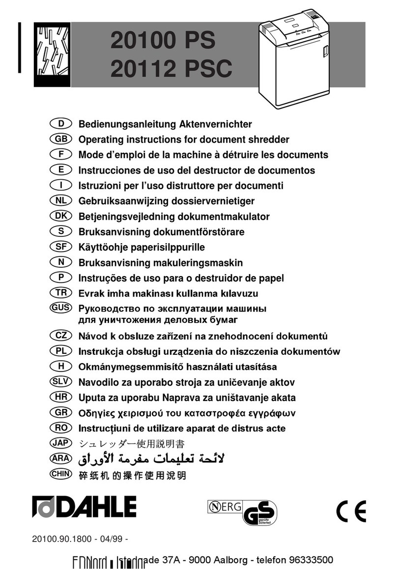 Dahle Dahle 20100 PS operating instructions