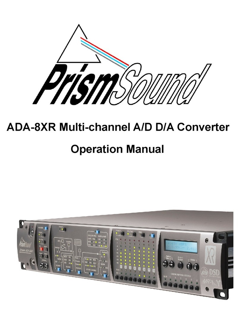 Prism Sound ADA-8XR Operation manual