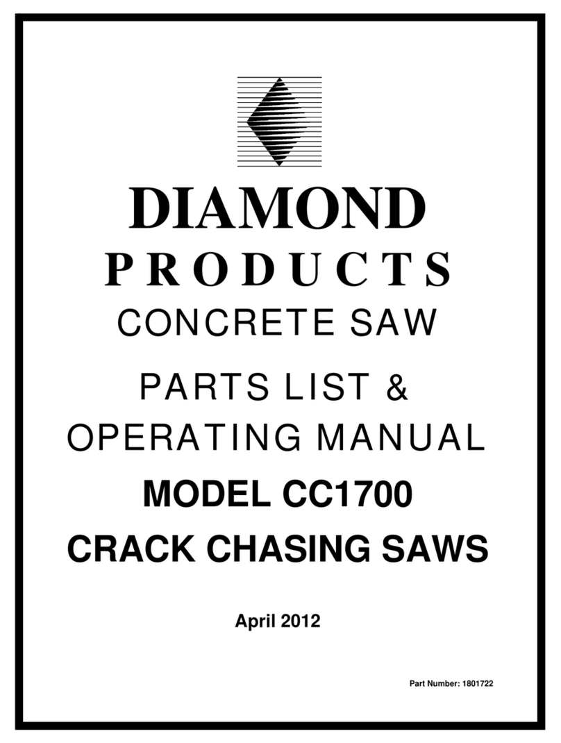 Diamond Products CC1700 Parts list & operating manual Diamond Products CC1700 Parts list & operating manual