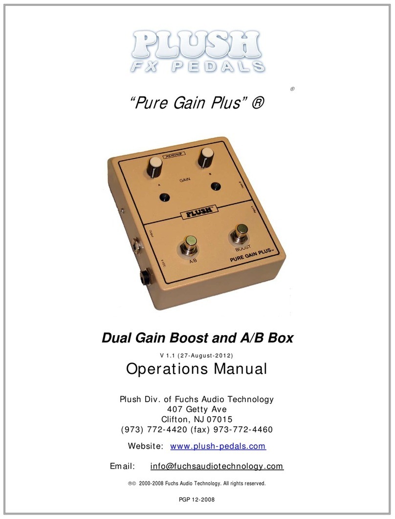 Plush Pure Gain Plus Operation manual