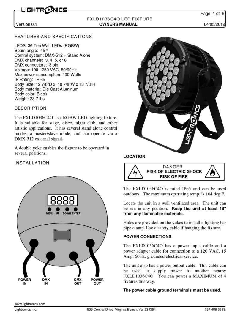 Lightronics FXLD1036C4O owner's manual