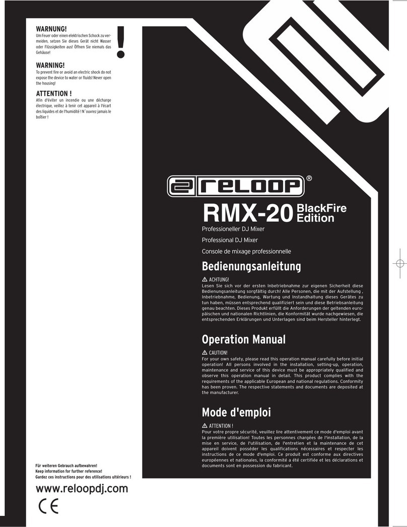 Reloop RMX-20 BlackFire Edition User manual