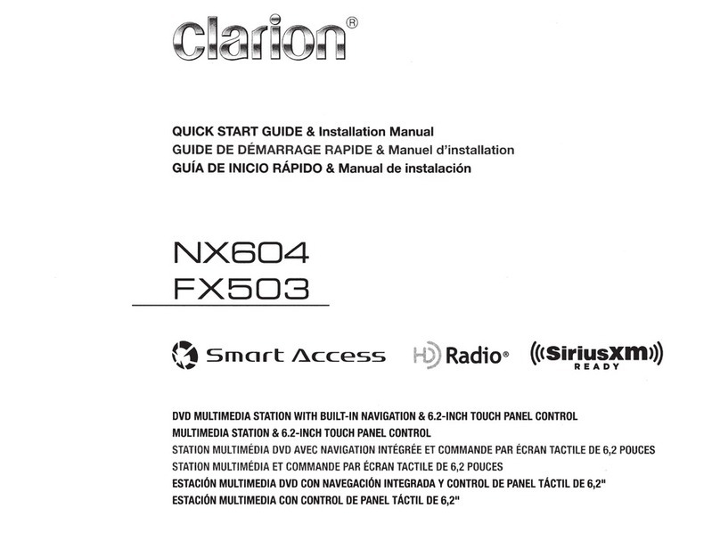Clarion NX604 User manual